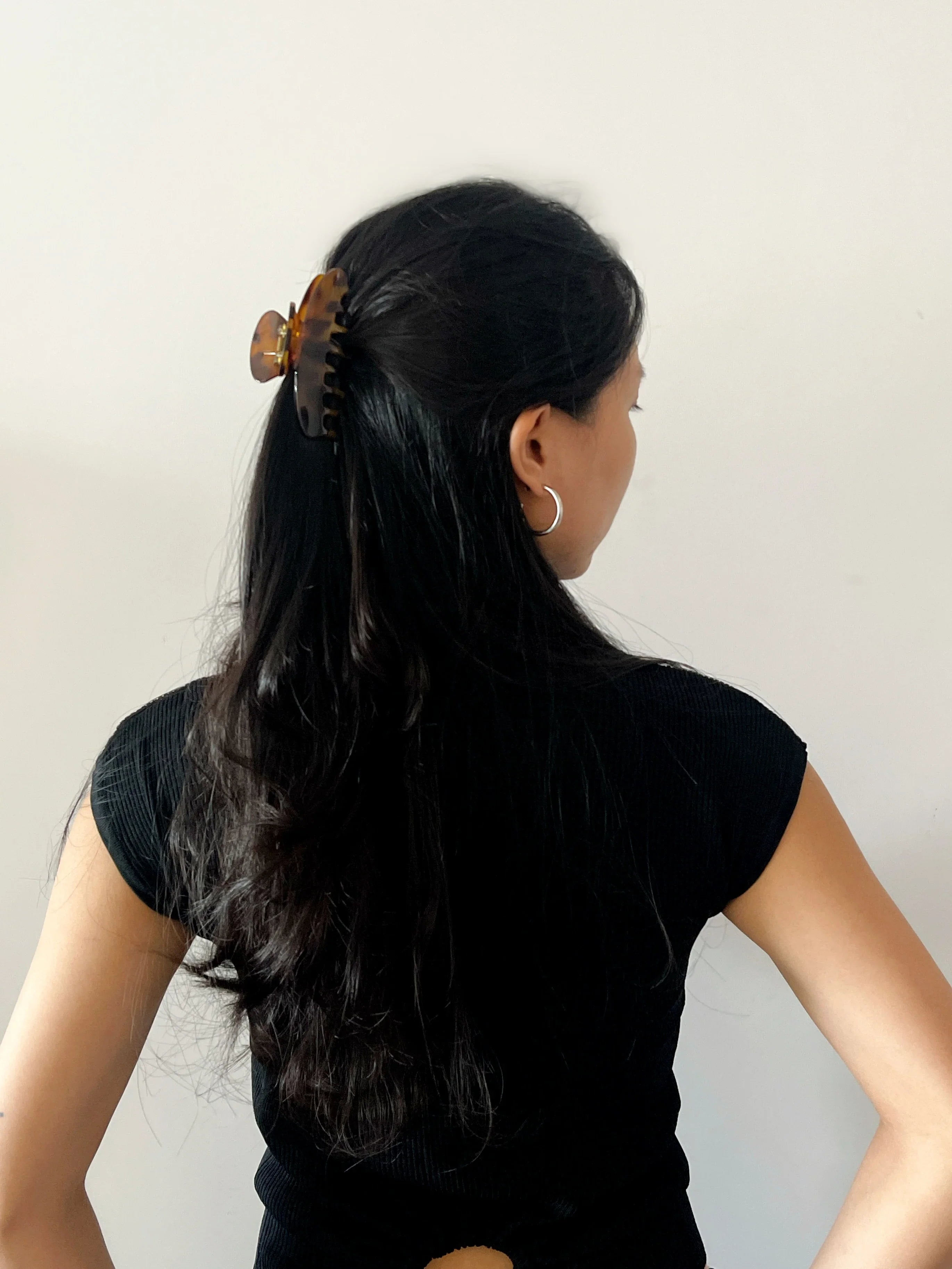 Large Multi Prong Clip in Tortoise