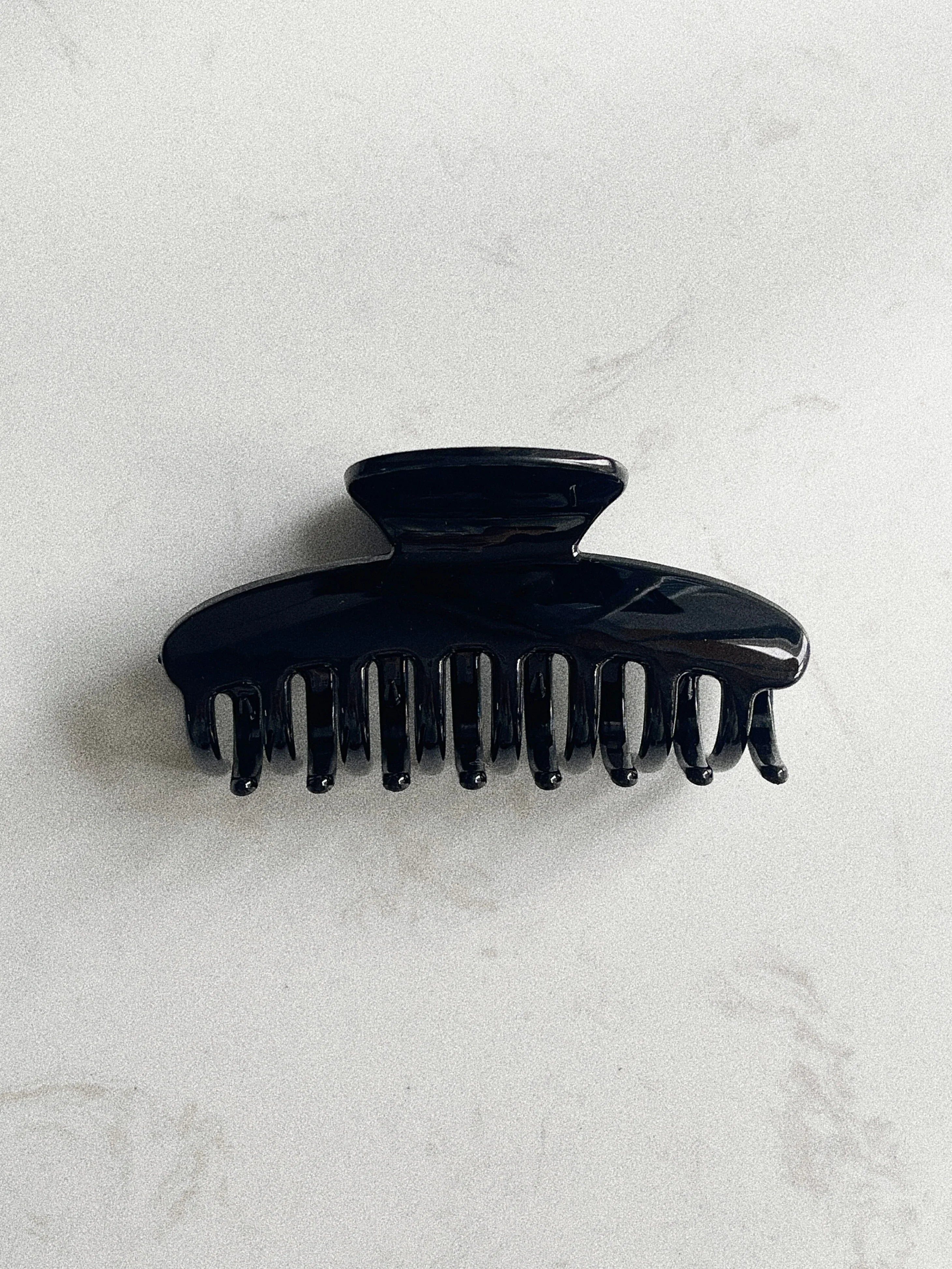 Large Multi Prong Clip in Gloss Black
