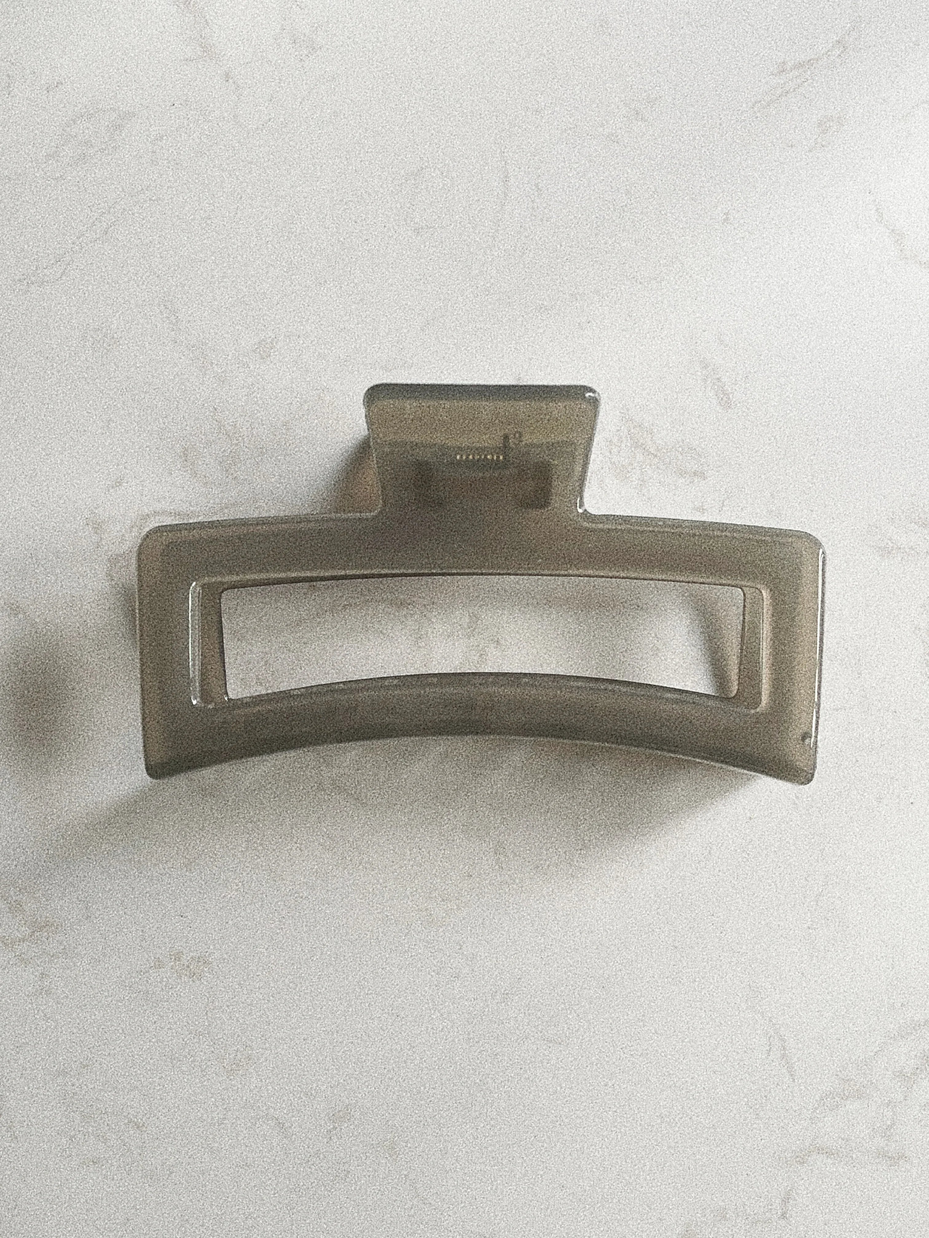 Translucent Rectangular Clip in Grey